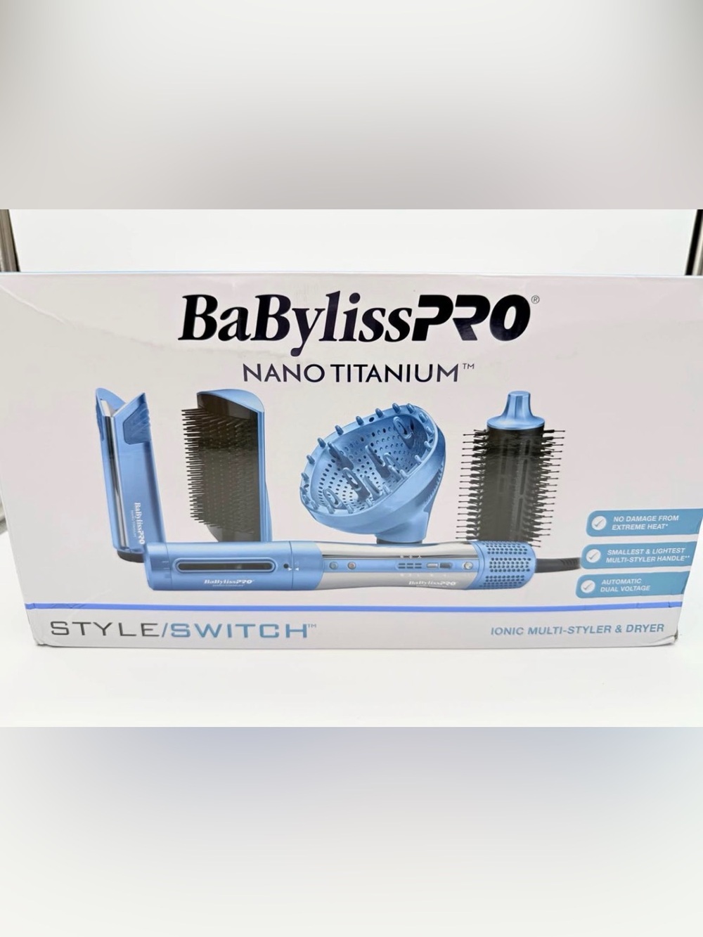 BaBylissPRO Nano Titanium StyleSwitch lonic Multi-Styler Dryer